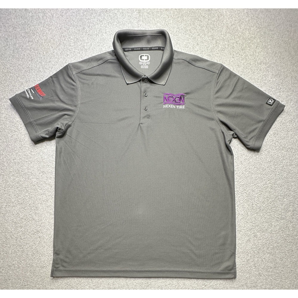 OGIO Polo Shirt Adult Extra Large Gray Golf‎ Performance Stretch Comfort Mens
